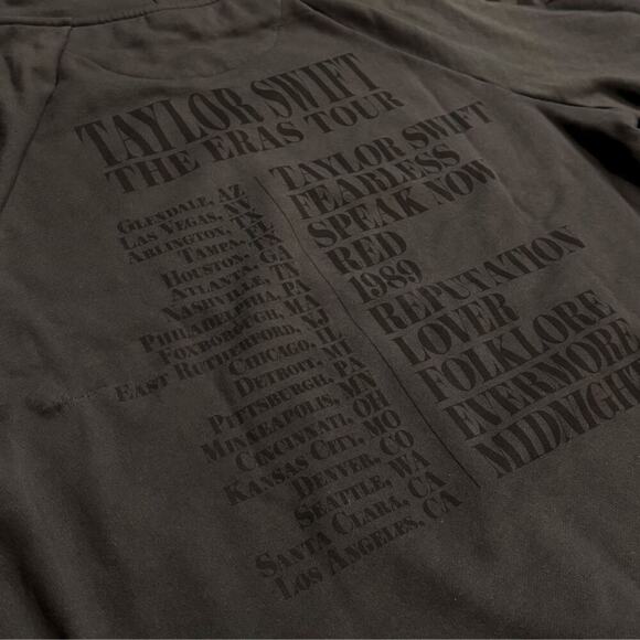 NEW Taylor Swift THE ERAS TOUR Through LA Black Hoodie size Large Sweatshirt - Picture 7 of 7